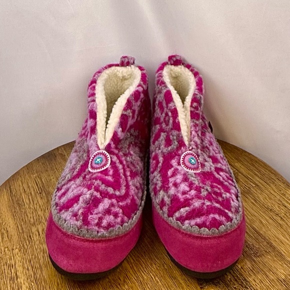 Acorn Shoes - 💵👇🏻 Acorn Women’s Wool & Shearling Bootie Slippers | Pink | SIZE 8/9